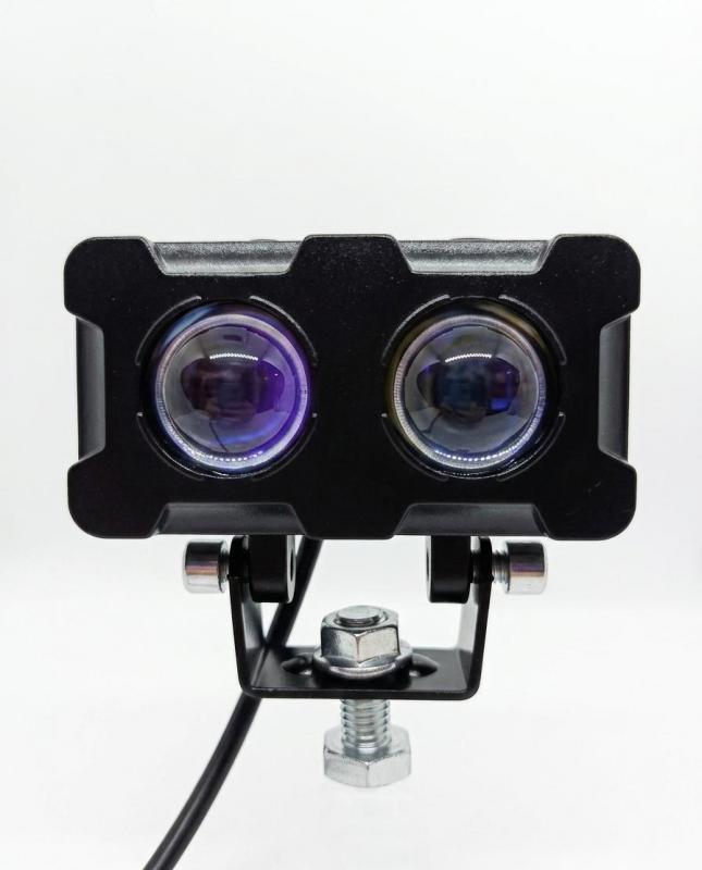 FARO LED DOBLE LUPA BLANCO/AMARILLO
