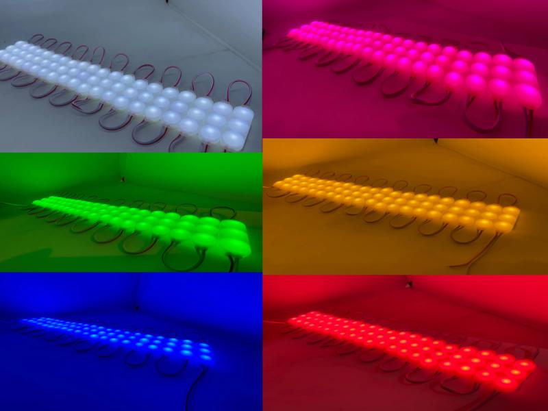 MODULOS COB 12V 3 LED SILICONADOS BLANCO Y COLORES
