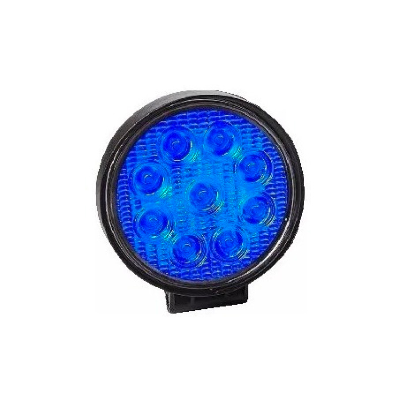 FARO DE LED 27W 9 LED - REDONDO - AZUL