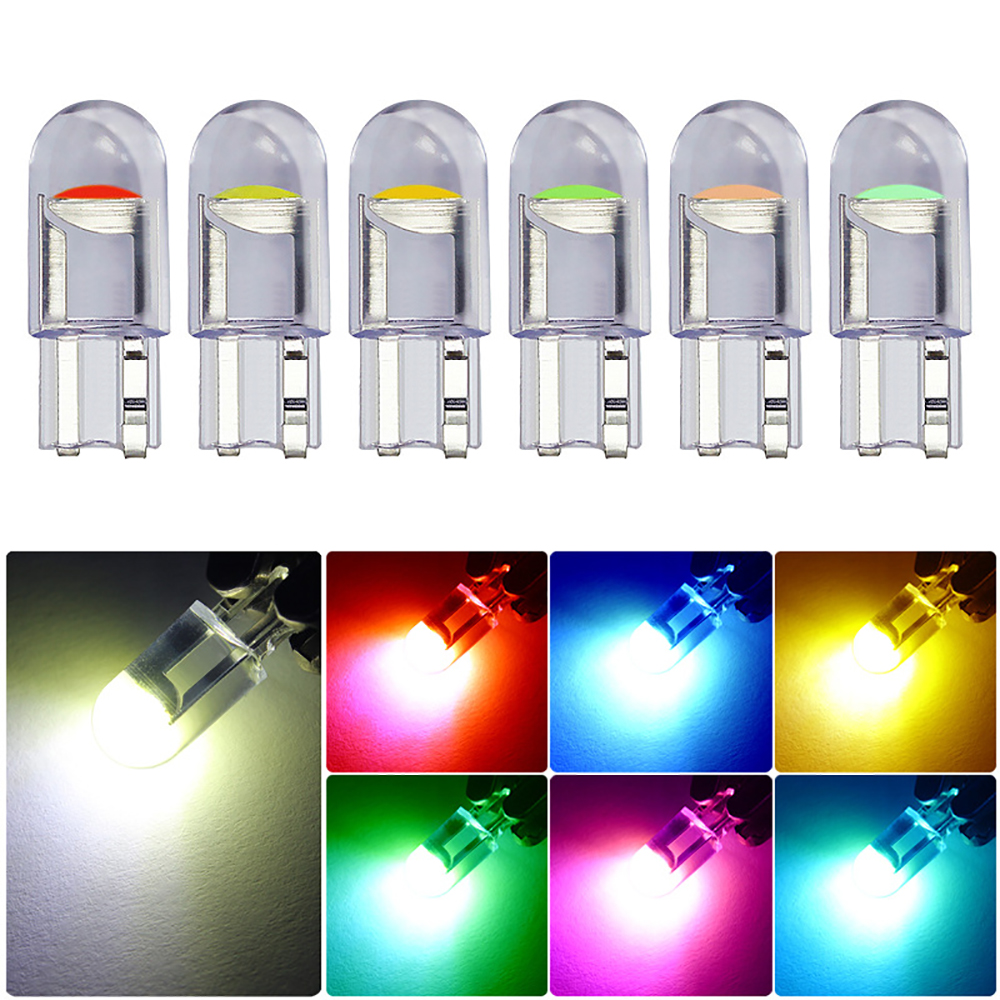 T10 cristal led 12v - Blanco y colores