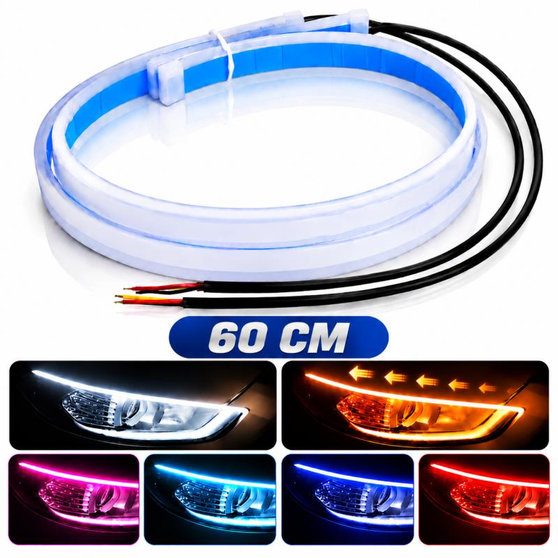Imagen ilustrativa de TIRA LED DRL FLEXIBLE 60CM - Con giro secuencial ámbar