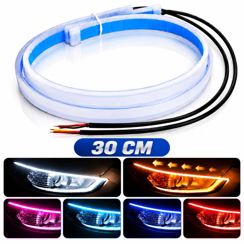 Imagen ilustrativa de TIRA LED DRL FLEXIBLE 30CM - Con giro secuencial ámbar