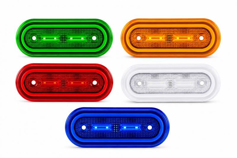 Imagen ilustrativa de FARO LATERAL OVALADO (ámbar, blanco, azul, rojo, verde) - X UNIDAD -