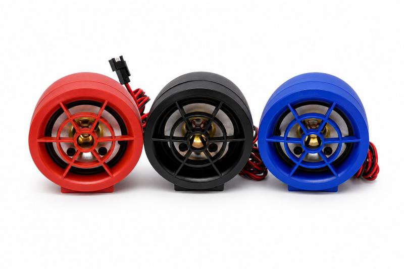 Imagen ilustrativa de Parlante Para Moto Waterproof 500w Con Luz Rojo-Negro-Azul